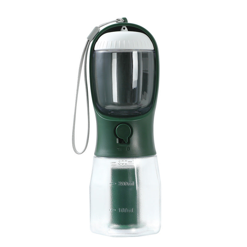 4PAWZ 3-in-1 Travel Pet Bottle - Water, Food & Waste Bags in One