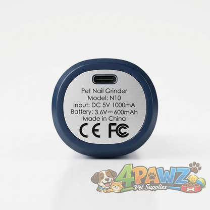 4PAWZ Low-Noise Pet Nail Grinder for Dogs & Cats - USB Rechargeable