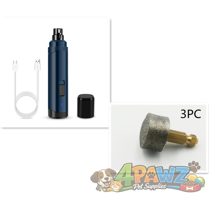 4PAWZ Low-Noise Pet Nail Grinder for Dogs & Cats - USB Rechargeable