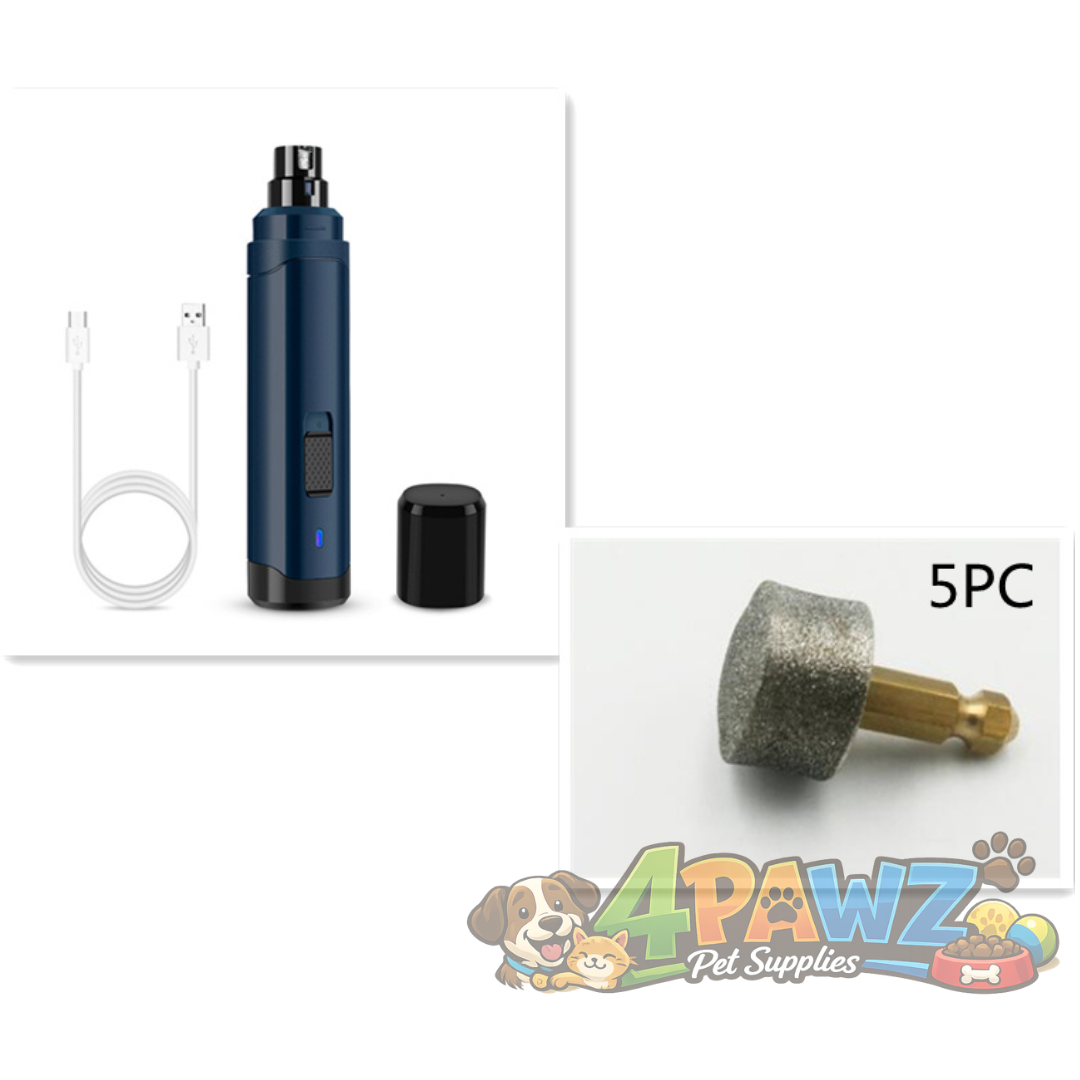 4PAWZ Low-Noise Pet Nail Grinder for Dogs & Cats - USB Rechargeable